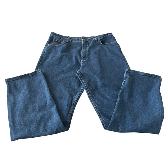 WRANGLER HIGH-RISE, TRADITIONAL LEG, DENIM JEANS, MENS, 38/34, DENIM BLUE - Picture 7 of 11